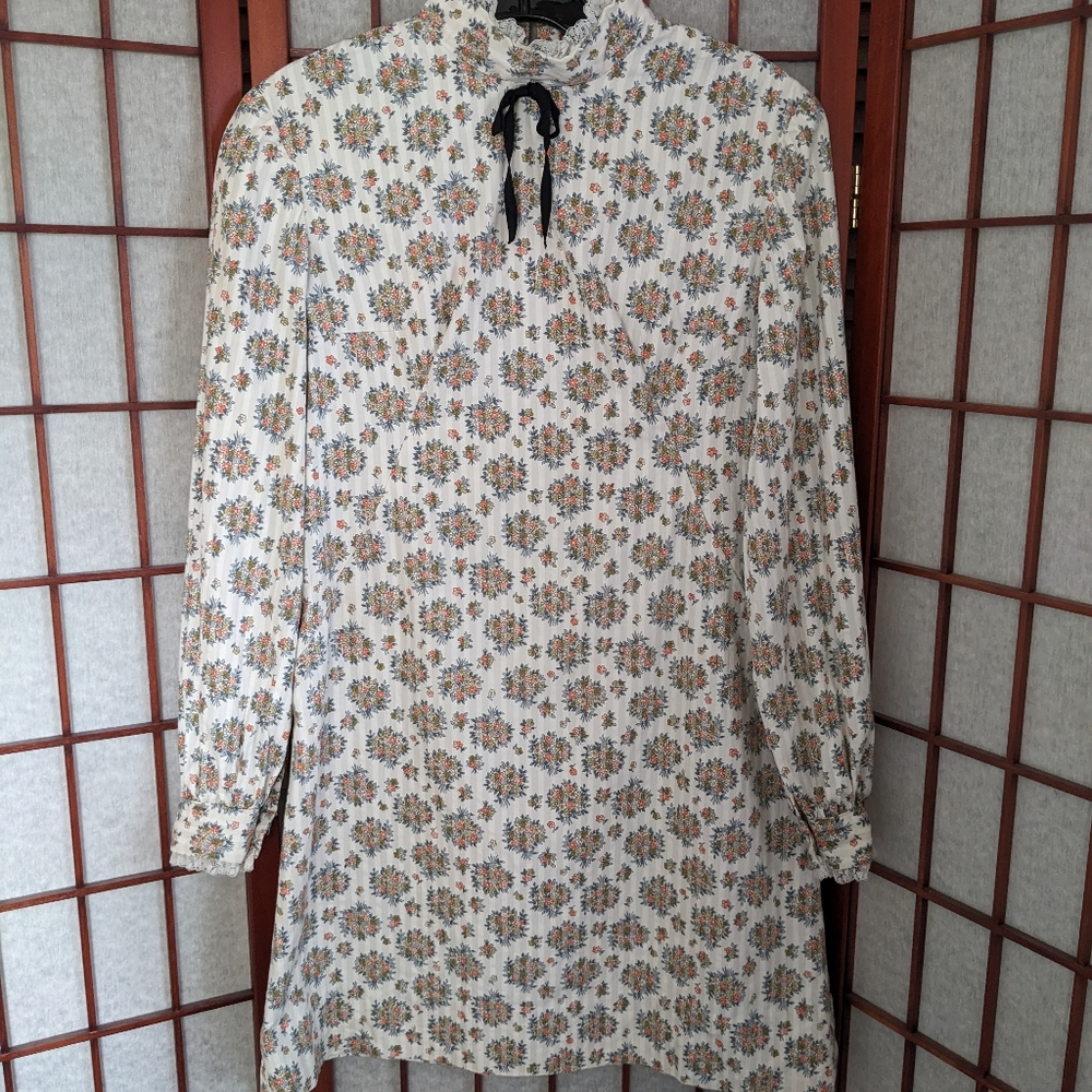 Vintage 1960s Floral Mini Dress